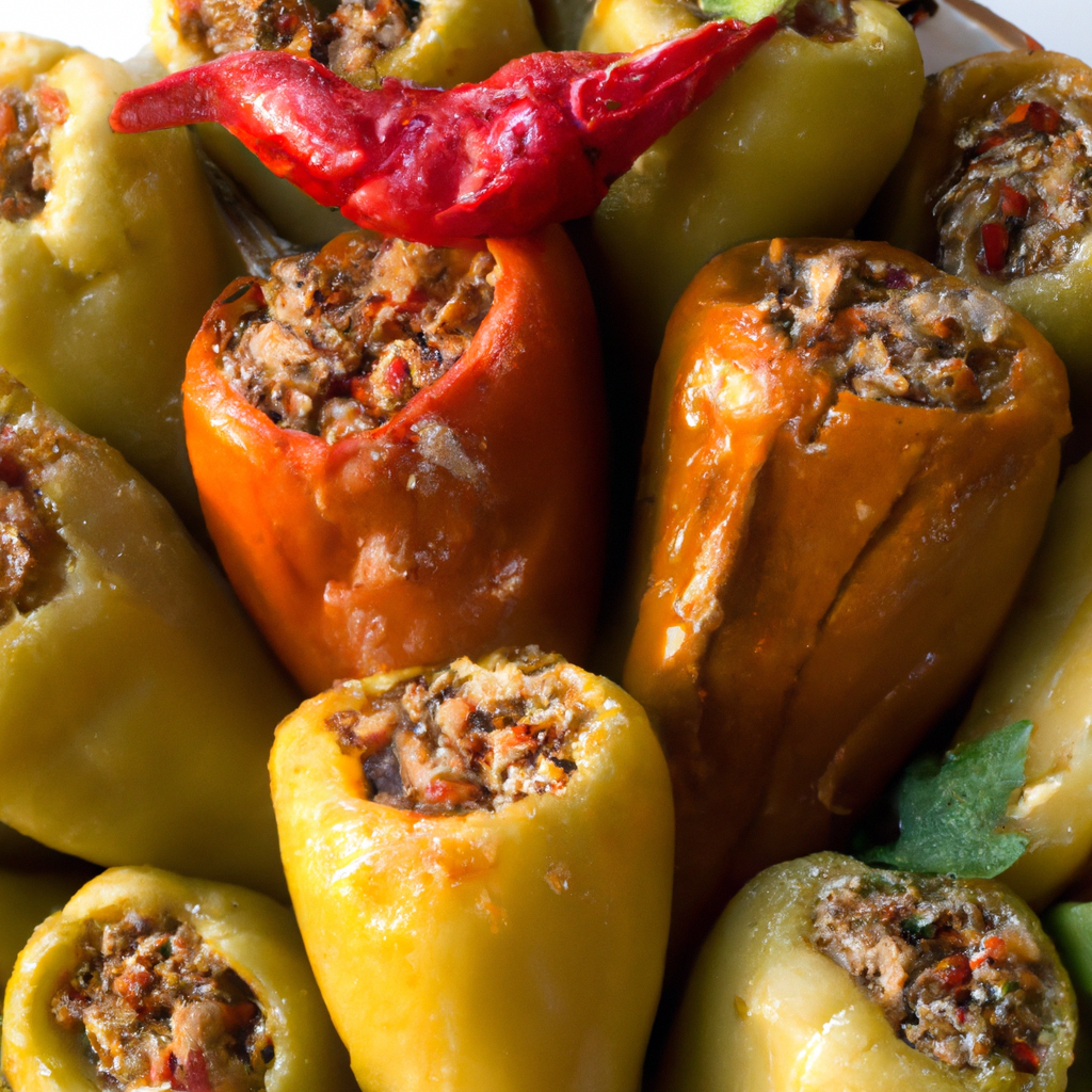 Raw Mediterranean Stuffed Bell Peppers