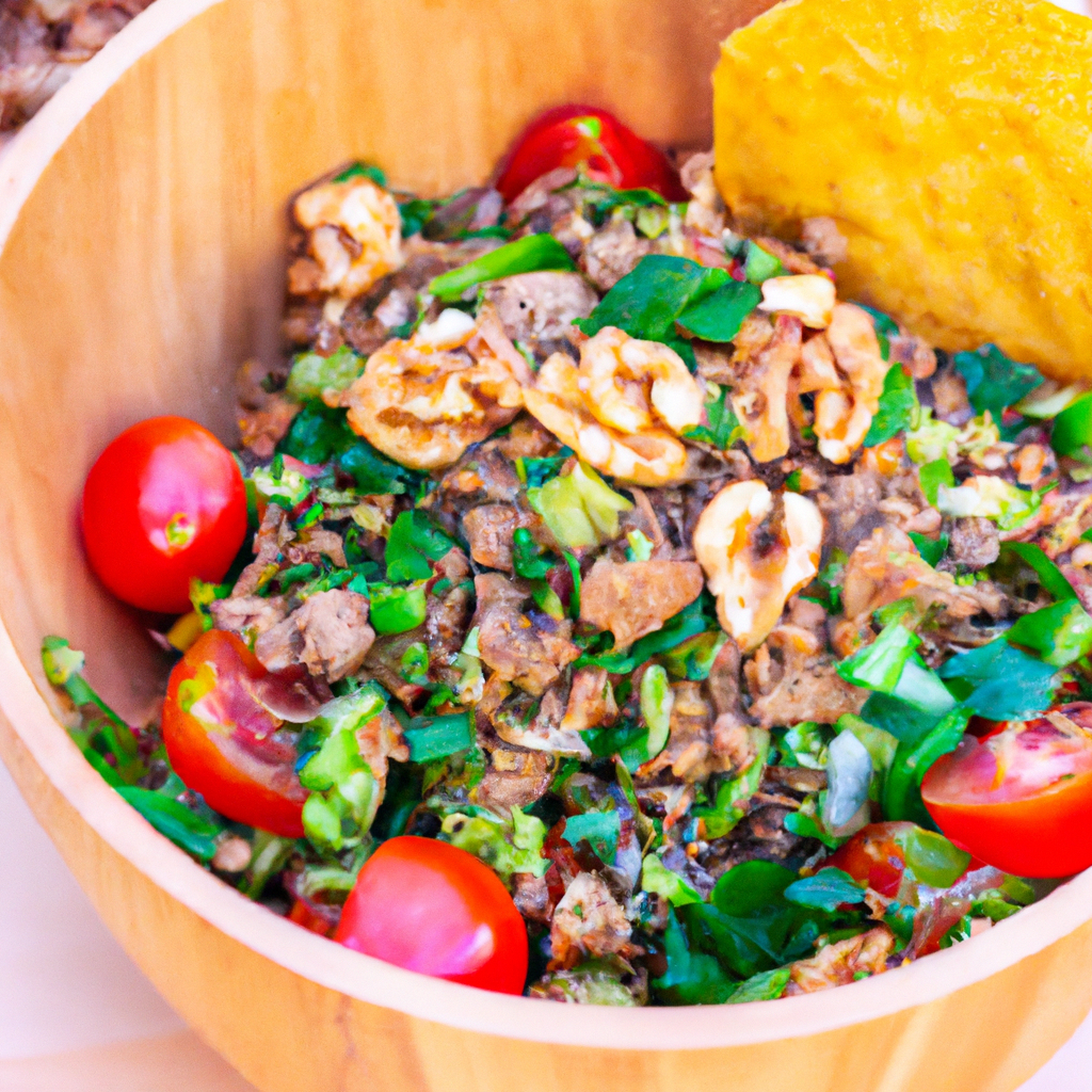 Raw Taco Salad with Walnut 'Meat'