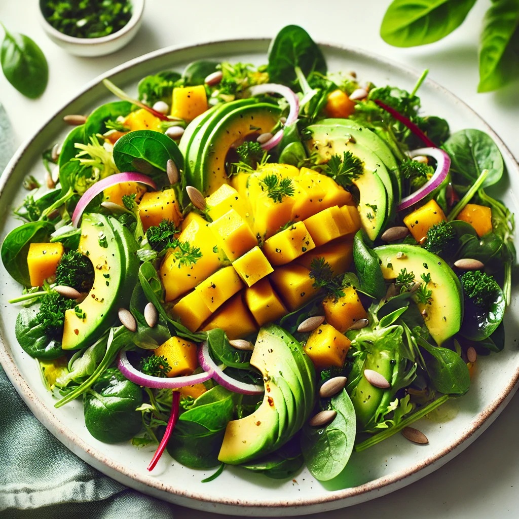 Tropischer Mango-Avocado-Salat